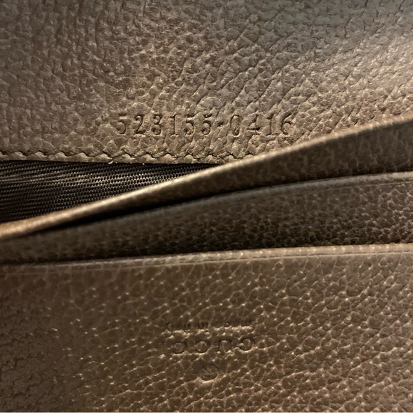 ❌SOLD❌ Gucci Ophidia Beige/Ebony GG Supreme Canvas and Leather Card Wallet - Picture 13 of 14